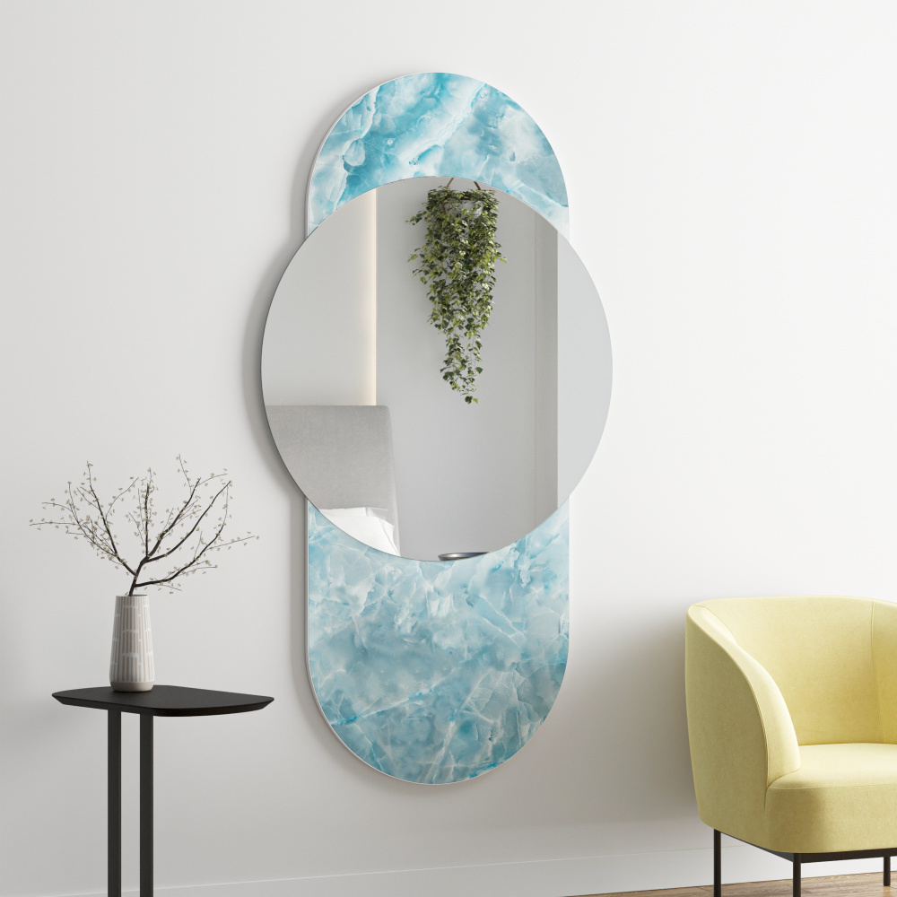 Зеркало Мрамор - «Блю Лагун» (Blue Lagoon) — фото 1
