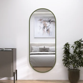 Зеркало Капсула в МДФ раме RAL 9007